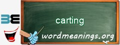 WordMeaning blackboard for carting